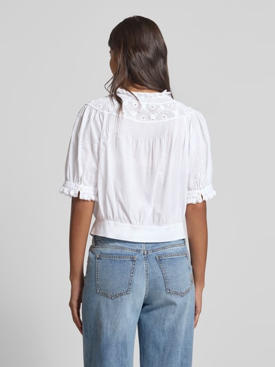 Polo Ralph Lauren Slim Fit Bluse mit 1/2-Arm Modell 'MICAL' Weiss 5