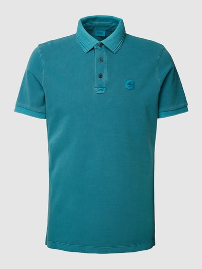 s.Oliver RED LABEL Poloshirt mit Label-Patch Petrol 2