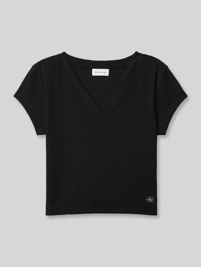 Calvin Klein Jeans Slim Fit T-Shirt aus Baumwoll-Mix Black 2