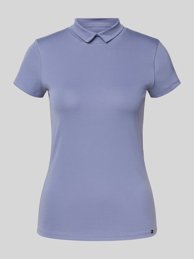 Marc Cain T-Shirt aus Baumwoll-Elasthan-Mix mit Rollkragen Lavender 2