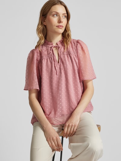 Vero Moda Regular Fit Bluse mit Spitzendetail Modell 'LEAH' Altrosa 3