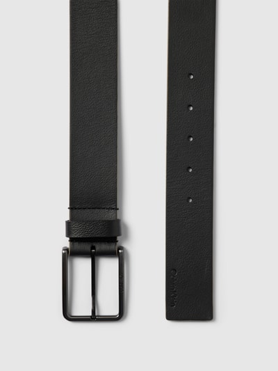 CK Calvin Klein Ledergürtel mit Label-Detail Modell 'WARMTH' Black 3
