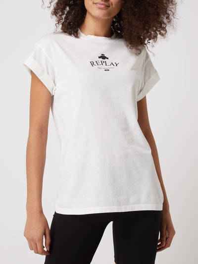 Replay T-Shirt mit Logo  Weiss 4