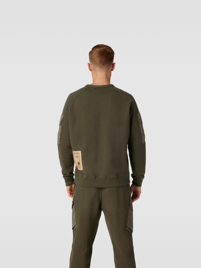 Ten C Oversized Sweatshirt aus Baumwolle Khaki 5