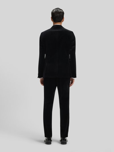 BOSS Smoking o kroju slim fit z czystej bawełny model ‘HUTSON’ Czarny 5