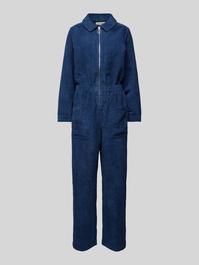 LOLLYS LAUNDRY Jumpsuit met kentkraag, model 'Aberdeen' Bleu - 2