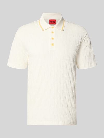 HUGO Regular Fit Poloshirt aus reiner Baumwolle Modell 'DUNIK' Offwhite 2