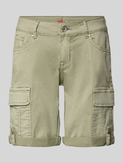 Produktfoto, Cargo Shorts im 5-Pocket-Design mit Pattentaschen von Buena Vista, Damen Shorts aus Baumwoll-Mix mit Stretch-Anteil, Straight Fit, Knopf- und Reißverschluss, fixierter Aufschlag, Bundweite 39 cm, Innenbeinlänge 27 cm, sandfarben, glatte Textur