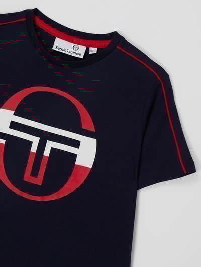 SERGIO TACCHINI T-Shirt mit Logo-Print Modell 'Death' Marineblau 2
