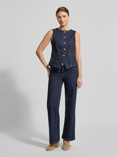 Soyaconcept Jeansy z 5 kieszeniami o kroju wide fit, model „Kimberly” Granatowy 1