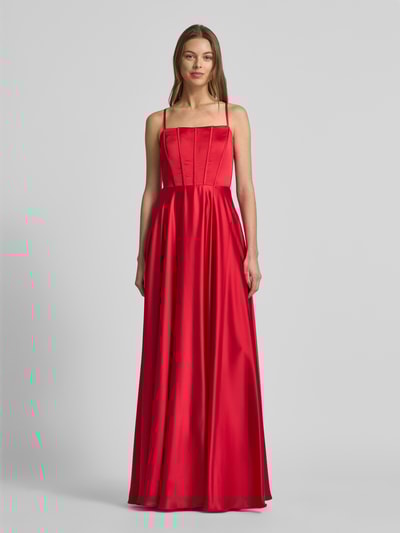 Jake*s Cocktail Abendkleid mit Spaghettiträgern Rot 4
