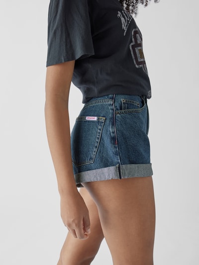 Self-Portrait High Waist Jeansshorts Jeansblau 3