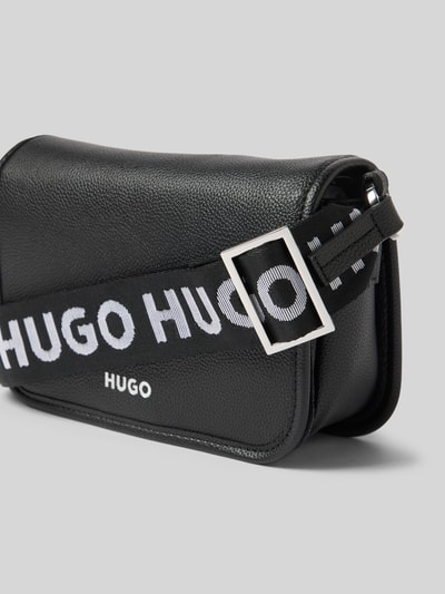 HUGO Handtasche mit Label-Print Modell 'Bel' Black 3