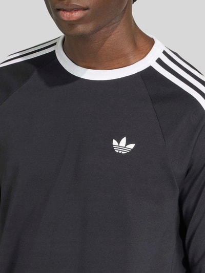 adidas Originals Bluzka z długim rękawem w stylu sport z czystej bawełny o kroju regular fit Czarny 3
