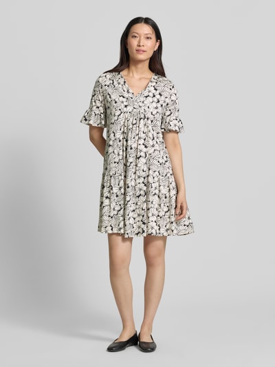 Weekend Max Mara A-Linien Kaftankleid aus reiner Baumwolle Modell 'FUOCO' Black 1