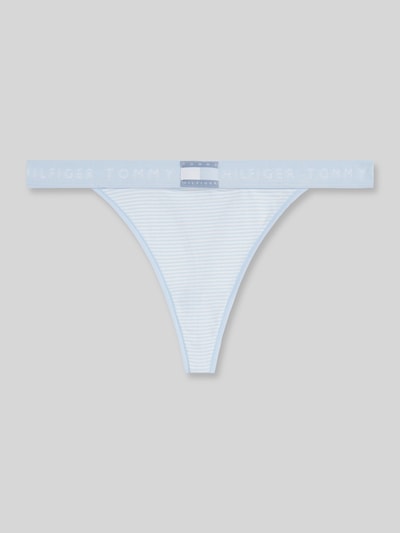 Tommy Hilfiger String aus Baumwoll-Mix mit Logo Detail Hellblau 2