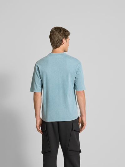 A-COLD-WALL T-Shirt mit geripptem Rundhalsausschnitt Jeansblau 5