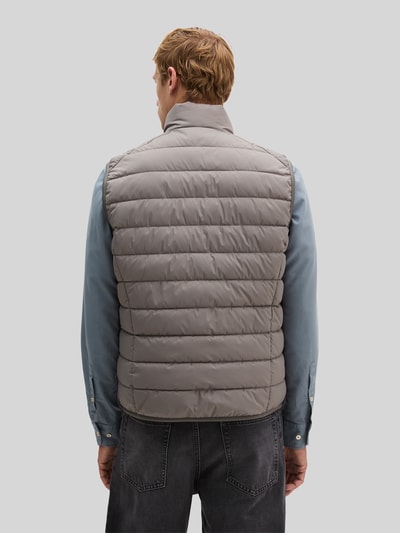 Marc O'Polo Regular Fit Weste mit Logo-Patch Hellgrau 5