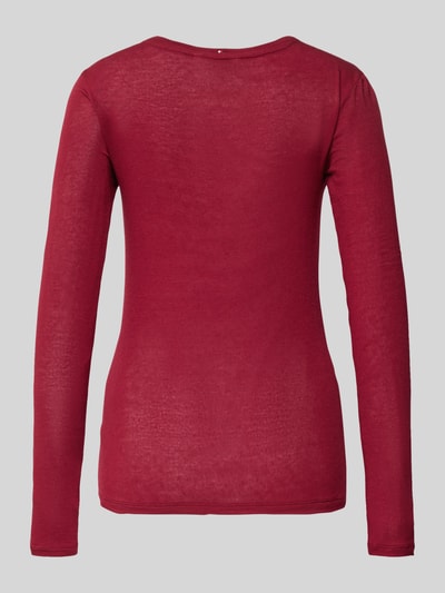 TOMMY HILFIGER Slim Fit Langarmshirt aus Modal-Kaschmir-Mix  Dunkelrot 3