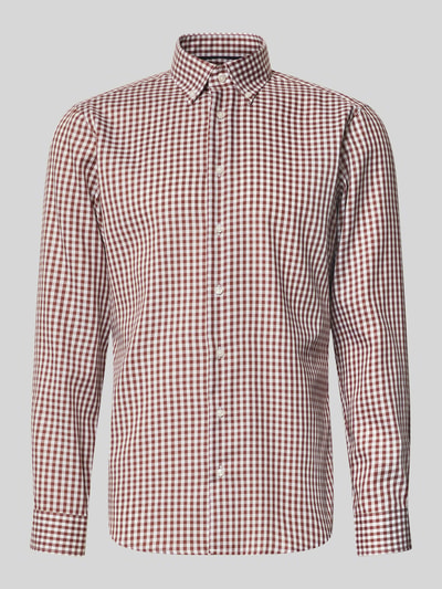 Christian Berg Men Regular Fit Business-Hemd mit Button-Down-Kragen Taupe 1
