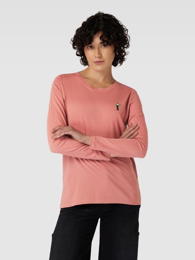 s.Oliver RED LABEL Longsleeve mit Motiv-Stitching Altrosa 4