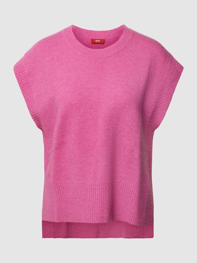 Esprit Strickshirt im unifarbenem Design mit Rundhalsausschnitt Pink 1