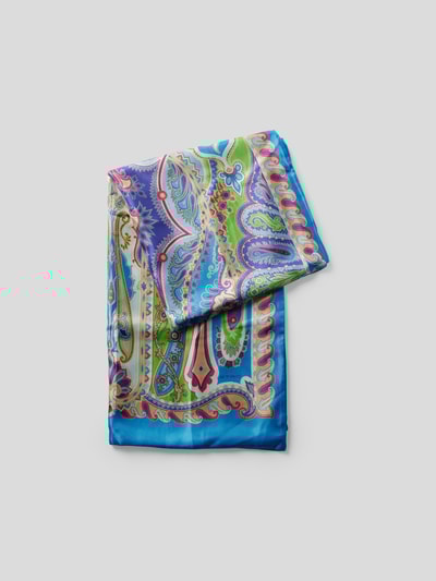 Etro Schal mit Allover-Muster Ozean Blau 4