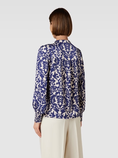 Neo Noir Bluse mit Allover-Muster Modell 'Kala' Marine 5