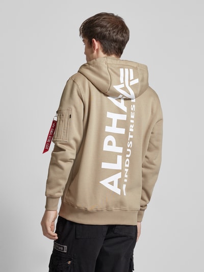 Alpha Industries Sweatjack met labelpatch Beige - 5