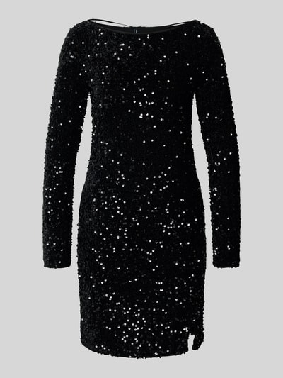 VERO MODA Körpernahes Abendkleid mit Paillettenbesatz Modell 'BELLA' Black 2