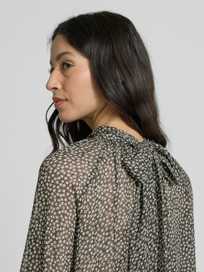 Mango Bluse mit Schlüsselloch-Ausschnitt Modell 'SPLASH' Black 3