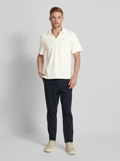 Jack & Jones Premium Poloshirt van badstof, model 'TERRY' Wit - 1