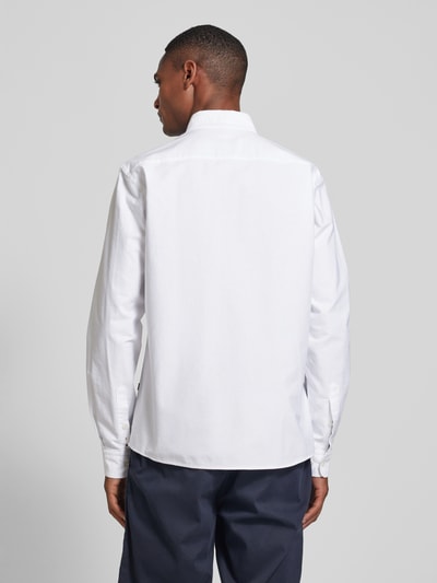 BOSS Slim fit vrijetijdsoverhemd met labelstitching Wit - 5