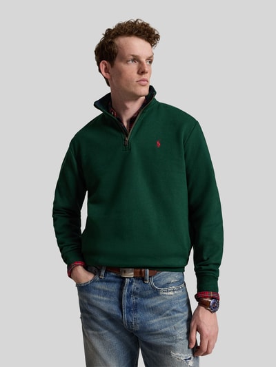 Polo Ralph Lauren Sweatshirt mit Troyerkragen Dunkelgruen 4