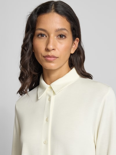 Windsor Bluzka o kroju regular fit z mieszanki lyocellu z detalem z logo Złamany biały 3