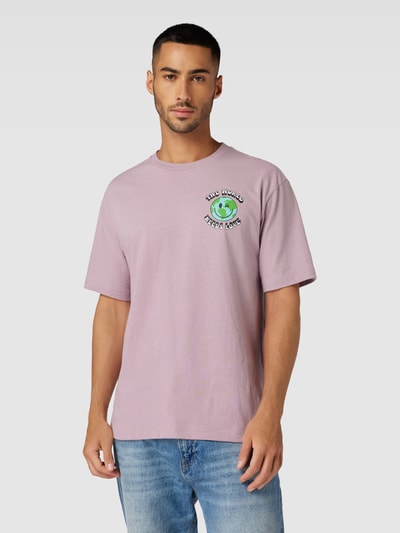 CHAMPION T-shirt met labelprint, model 'ECO FUTURE CIROLAR' Oudroze - 4