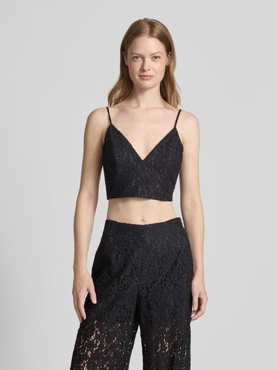 Jake*s Cocktail Cropped Trägertop mit V-Ausschnitt Black 4
