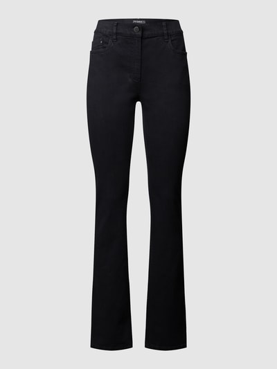 Zerres Rinse-washed comfort S fit jeans, model 'CARLA' Zwart - 2