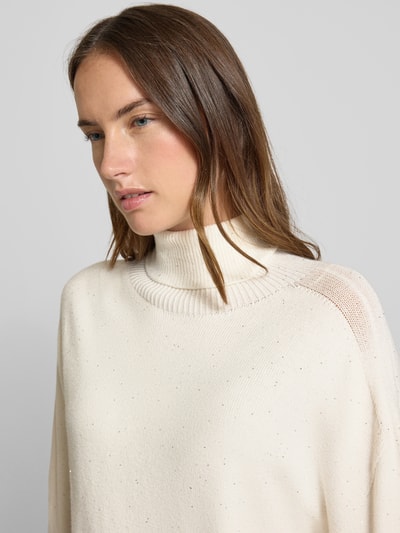 Liu Jo White Strickpullover mit Rollkragen Offwhite 3