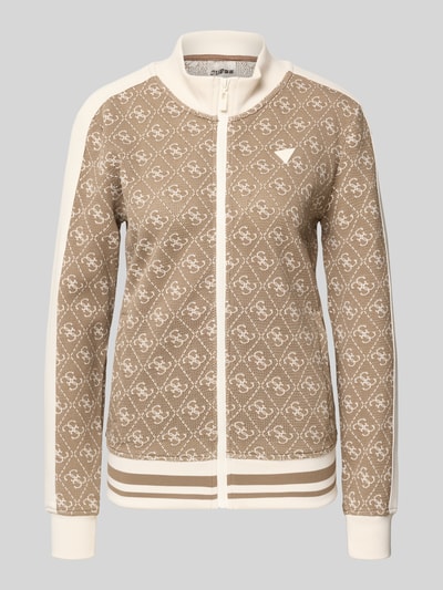 GUESS Activewear Sweatjacke mit Reißverschluss Taupe 2