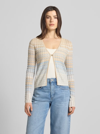 GUESS Kardigan rozpinany z mieszanki wiskozy model 'ROSALYN' Jasnoniebieski 4