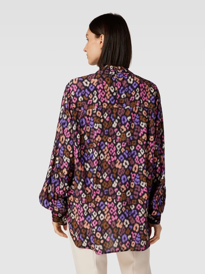 Essentiel Blouseshirt van viscose met all-over motief Paars - 5