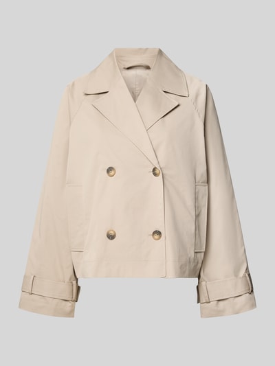 Selected kurtka w stylu trenczu o kroju regular fit z mieszanka bawełny model 'NEW CILO' Beżowy 2