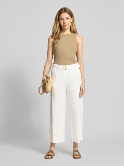 Christian Berg Woman Culotte mit Eingrifftaschen und Gürtel Offwhite 1