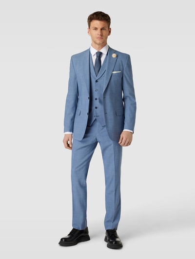 Carl Gross Slim Fit Anzugweste mit Lanawoll-Anteil Modell 'Warren' Blau 1