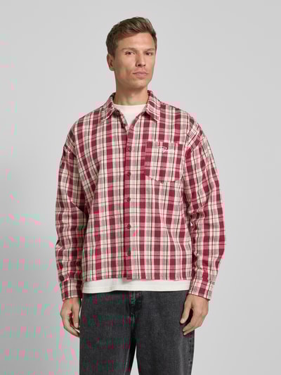 Pegador Oversized Freizeithemd mit Knopfleiste Bordeaux 4