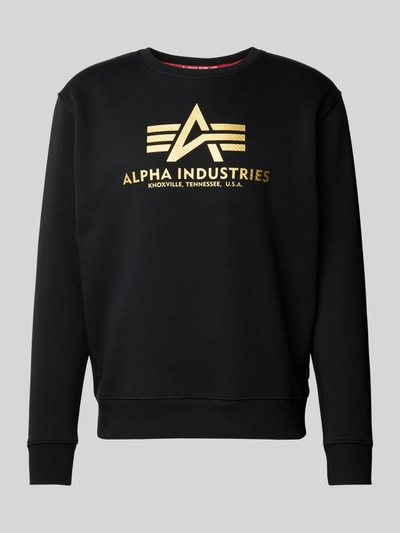 Alpha Industries Sweatshirt met labelprint Zwart - 2