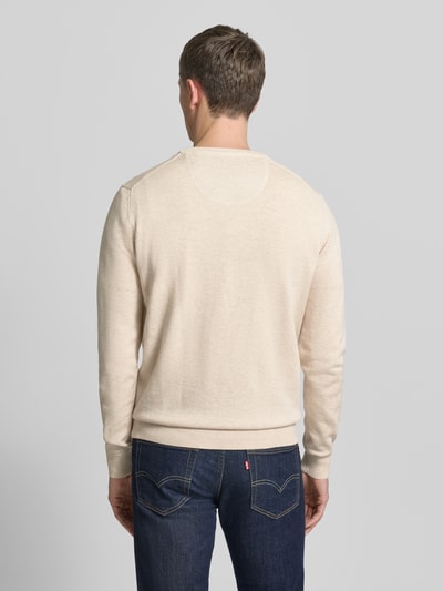 Fynch-Hatton Strickpullover mit gerippten Abschlüssen Offwhite 5