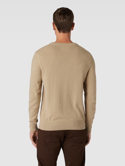 Marc O'Polo Strickpullover mit gerippten Abschlüssen Beige 5