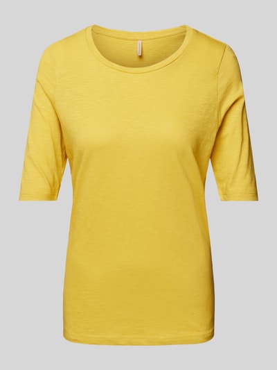 Soyaconcept T-shirt z okrągłym dekoltem model ‘Babette’ Ciemnożółty 2